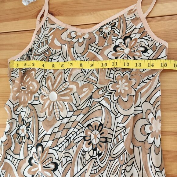 NK Imode Silk Blend Maxi Slip Dress Brown Floral Neutral - Picture 9 of 13